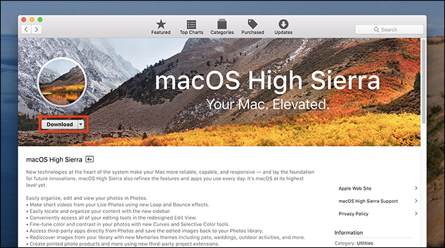 High Sierra 10.13.4.dmg دانلود